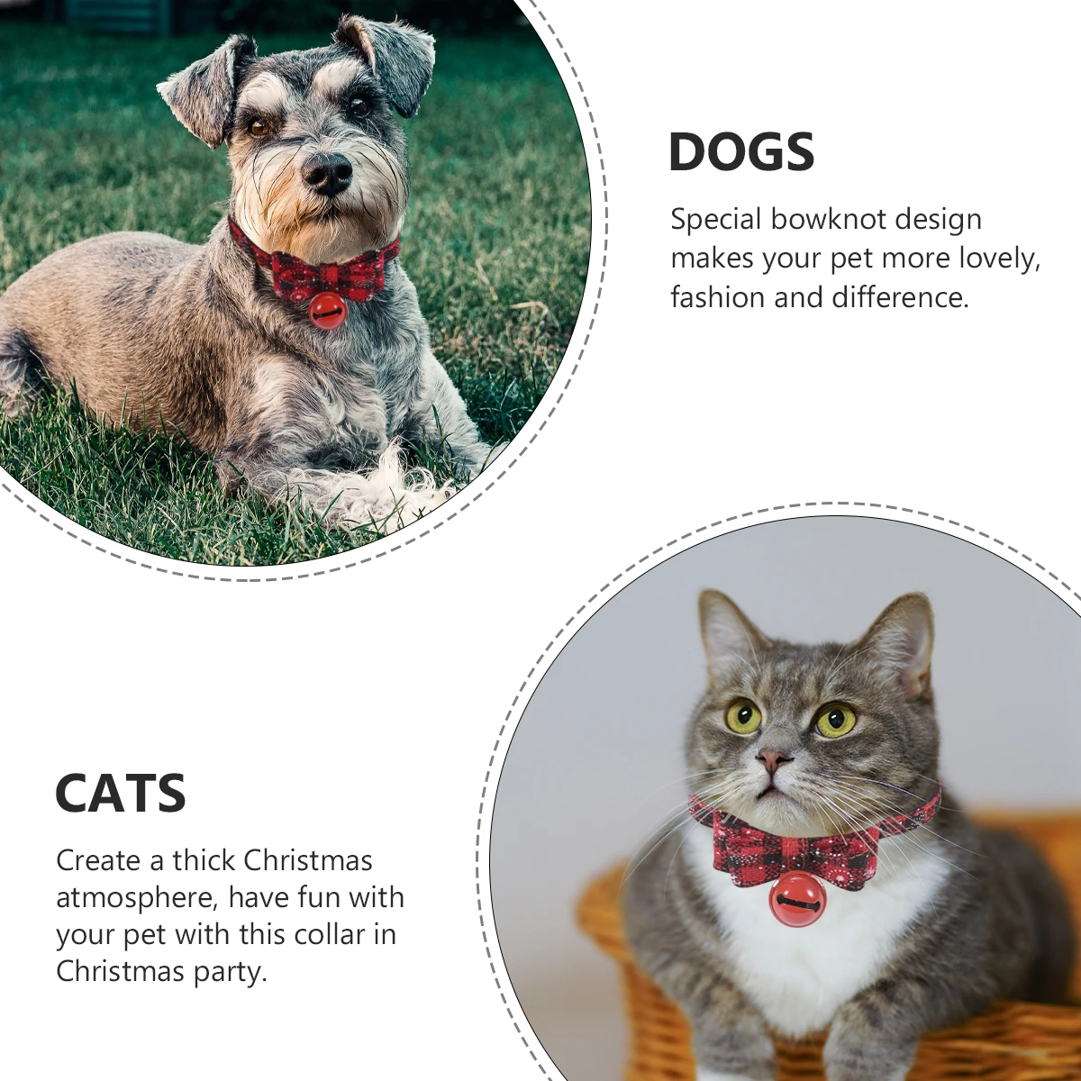 

Pet Collar Dog Small Kitten for Christmas Japanese-style Theme Cat Collars Cats Metal with Bells Neck Ring