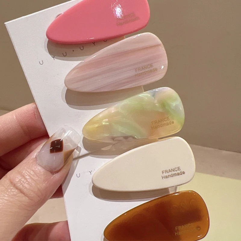 

New Hair Clip Acetate Teenage Retro Colorful Side Clip Cute Simple Temperament Daily Versatile Small Mouth Duck Clip