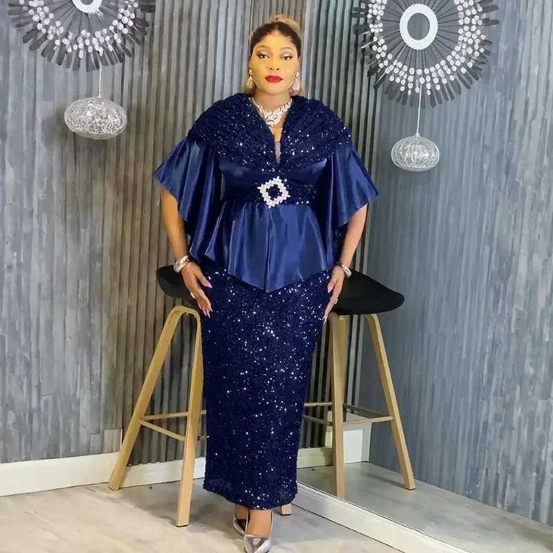 فساتين سهرة مقاس كبير للنساء فستان أفريقي فاخر أنيق تركيا مسلم حفل زفاف فستان طويل أنقرة ترتر رداء 2026