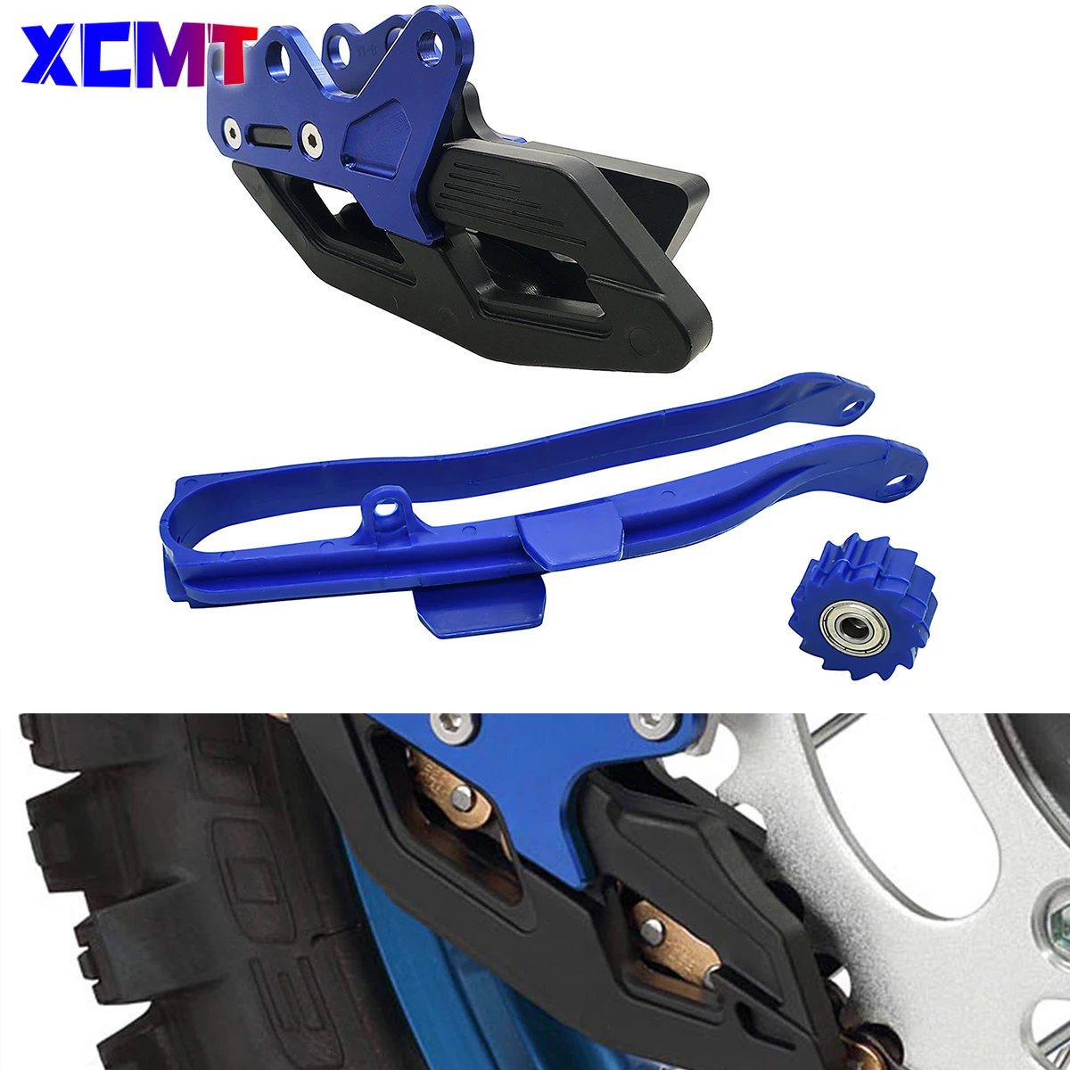 

Chain Slider Swingarm Guide Lower Rolle＆Chian Guide Guard KitS For YAMAHA YZ125 YZ250 YZ250F YZ450F 250F YZ250X WR250F WR450F