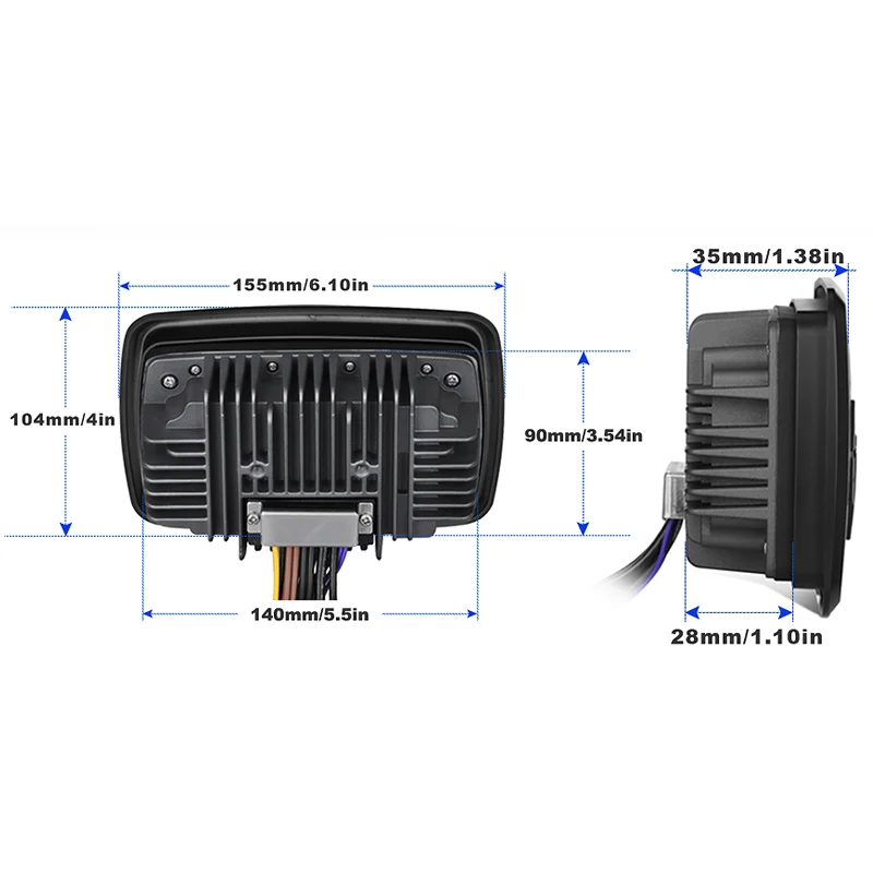 Reproductor Bluetooth negro de plástico de alta calidad, altavoz FM MP3, Control impermeable, reproductor de Audio, accesorios de Hardware marino