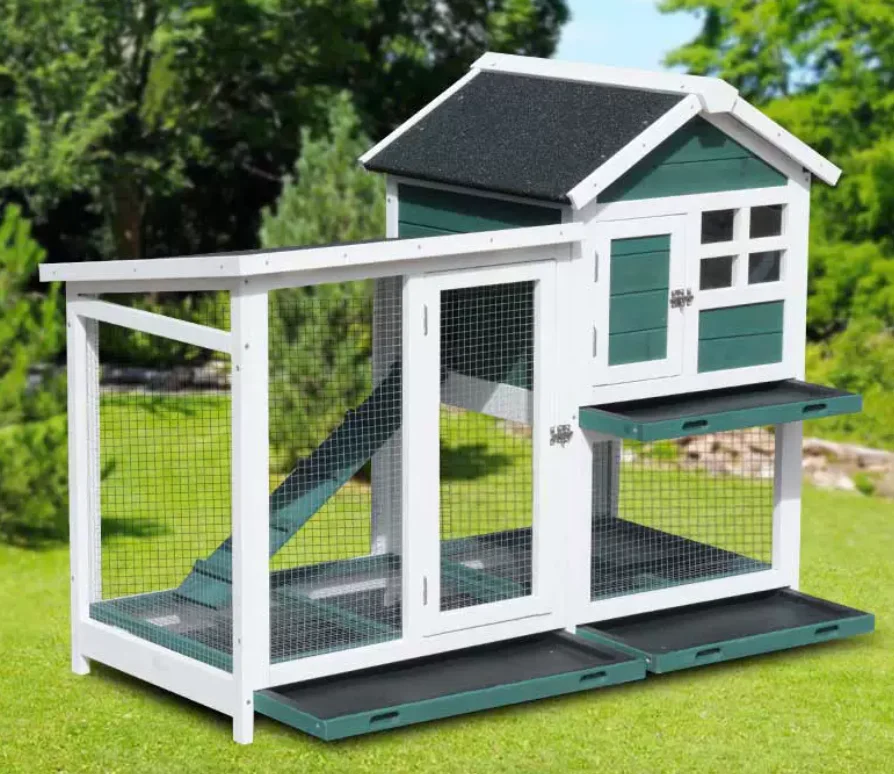 Gabbia per animali domestici Gabbia per conigli all'aperto Famiglia Grande gabbia per polli Casetta per gatti 1244 * 630 * 1005 mm