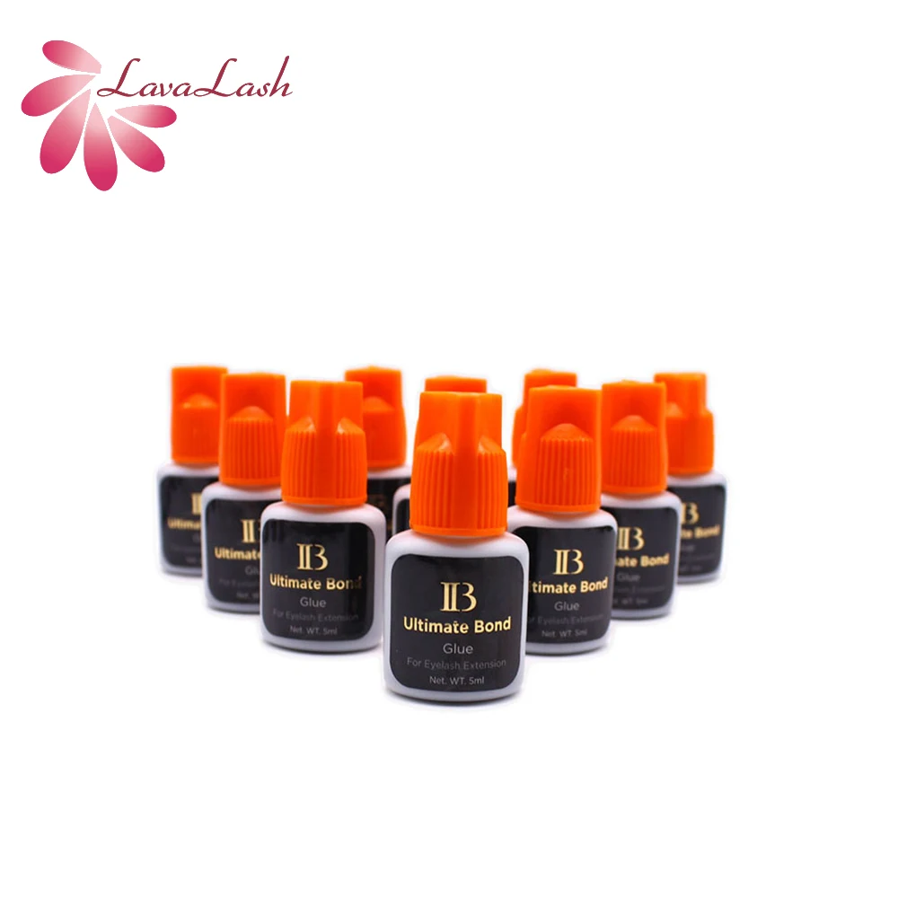 

10bottles IB Ultimate Bond Glue Fast Dry 5ml Korea Original Eyelash Extensions Black Glue Low Irritation Retention 5-6 Weeks