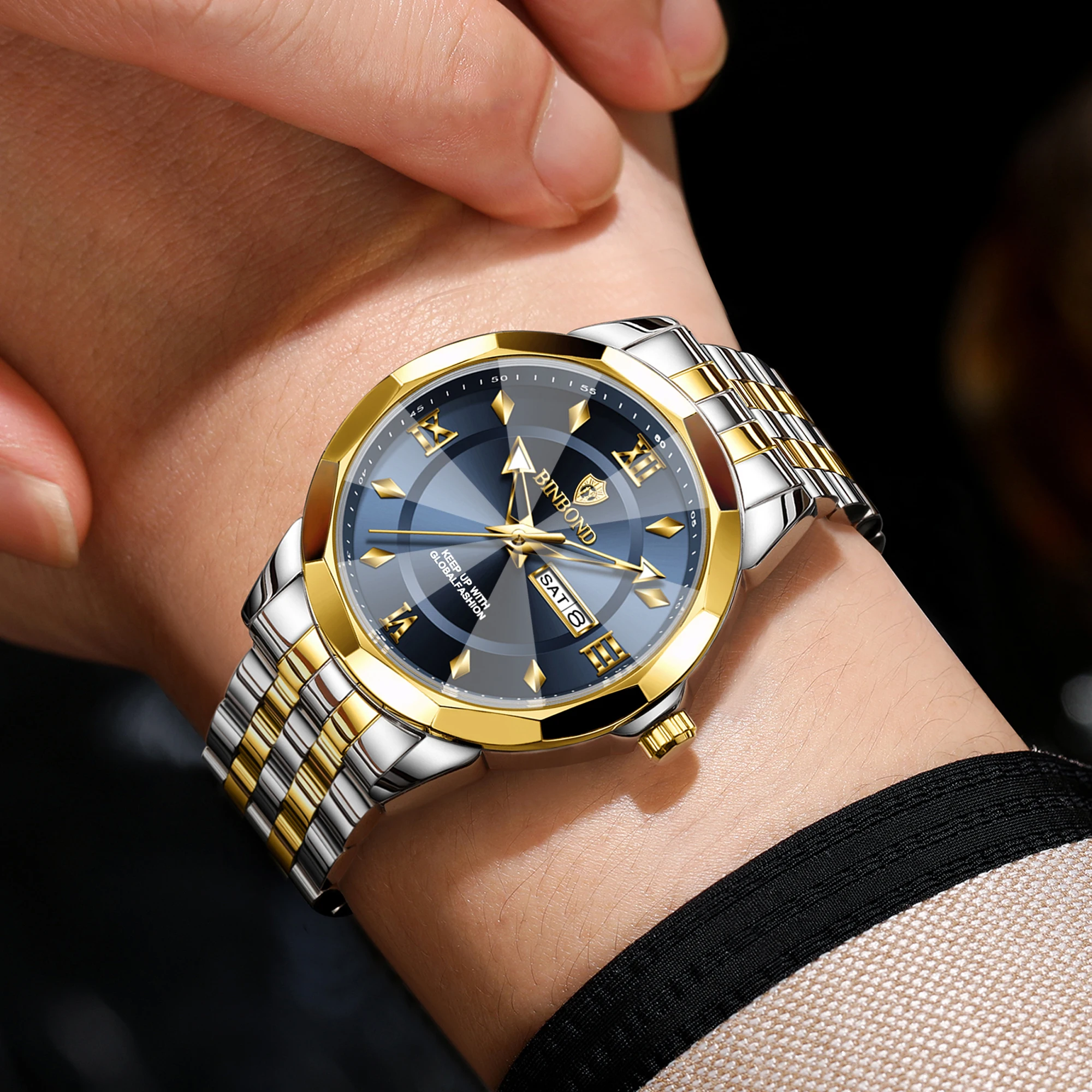 Men's Luxury Luminous Waterproof Quartz Wristwatch