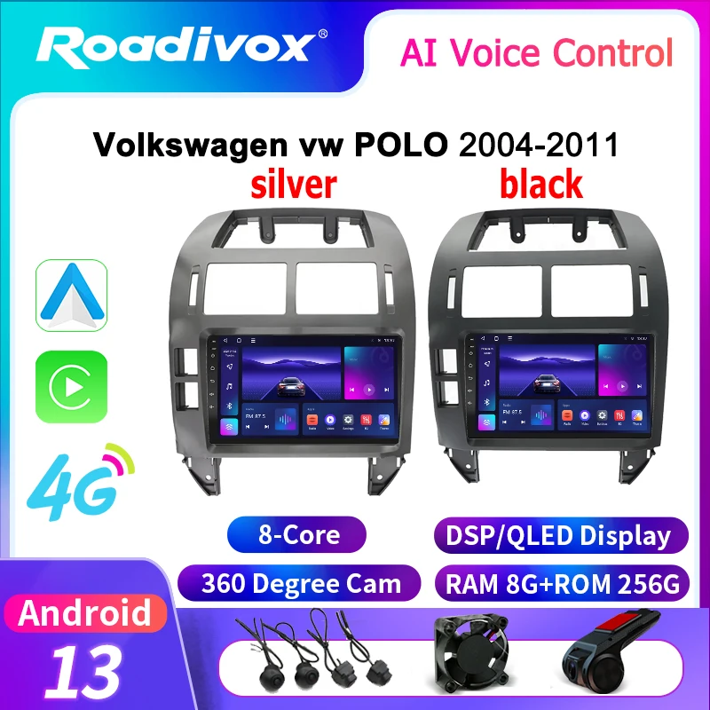 Android Car Radio Multimedia player for Volkswagen vw POLO 2004 2011 GPS Navigation Stereo Screen Video Tape Recorder Carplay