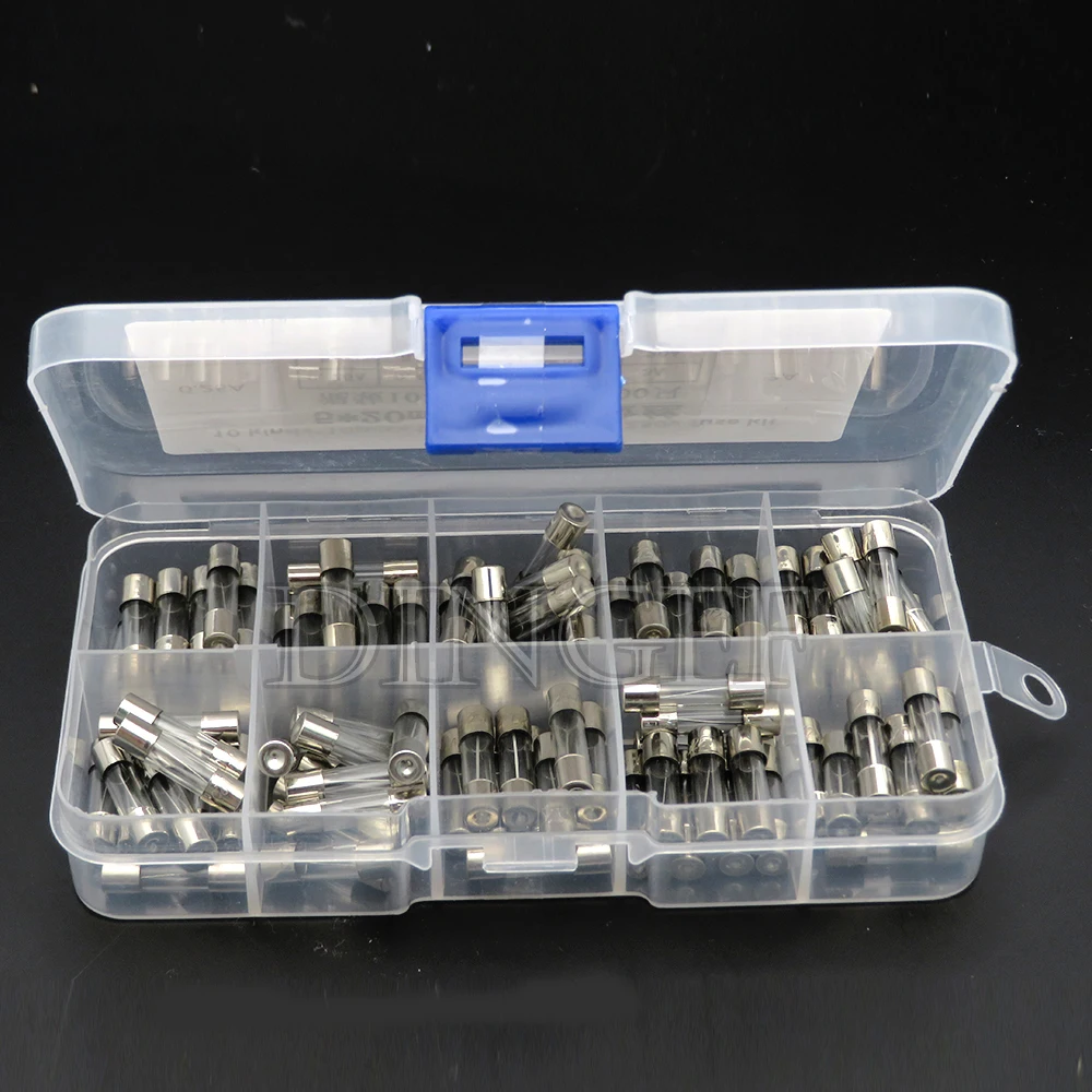 100PCS 5x20mm Quick Blow Glass Tube Fuse Assorted Kit Fast Blow Glass Fuses 250V 0.25A 0.5A 1A 2A 3A 5A 8A 10A 15A 20A  ibuw