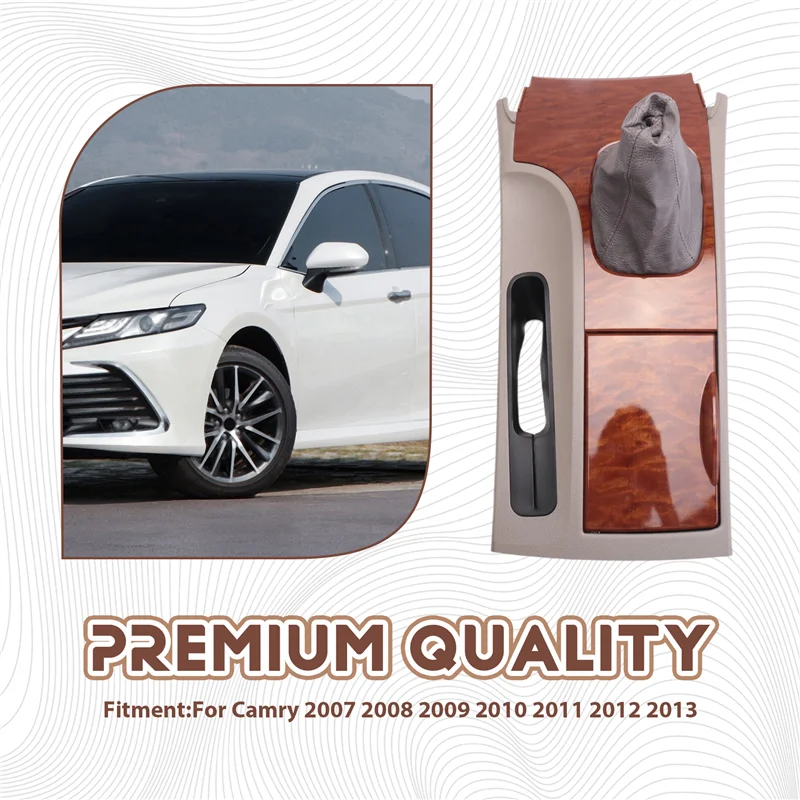 

X39A-Gear Shift Cover Gearbox Storage Box Assy Console Gear Shift Panel Manual Frame For Toyota Camry 2007-2013