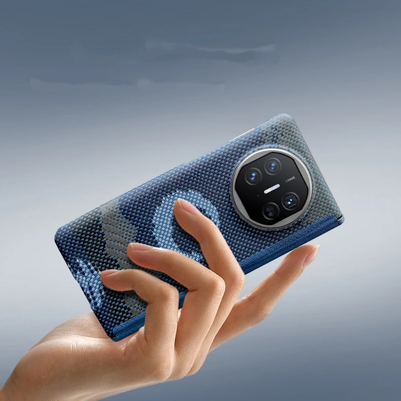 حافظة لهاتف هواوي ميت X6 X5 من ألياف الكربون الأراميد غطاء كيفلر رفيع للغاية وخفيف الوزن غطاء حماية نحيف متين وقوي