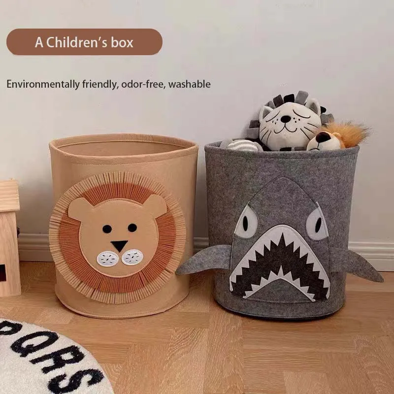 Cotton animal storage basket cabinet family quay basket container children toys clothing shoes organizer sundry folding storage