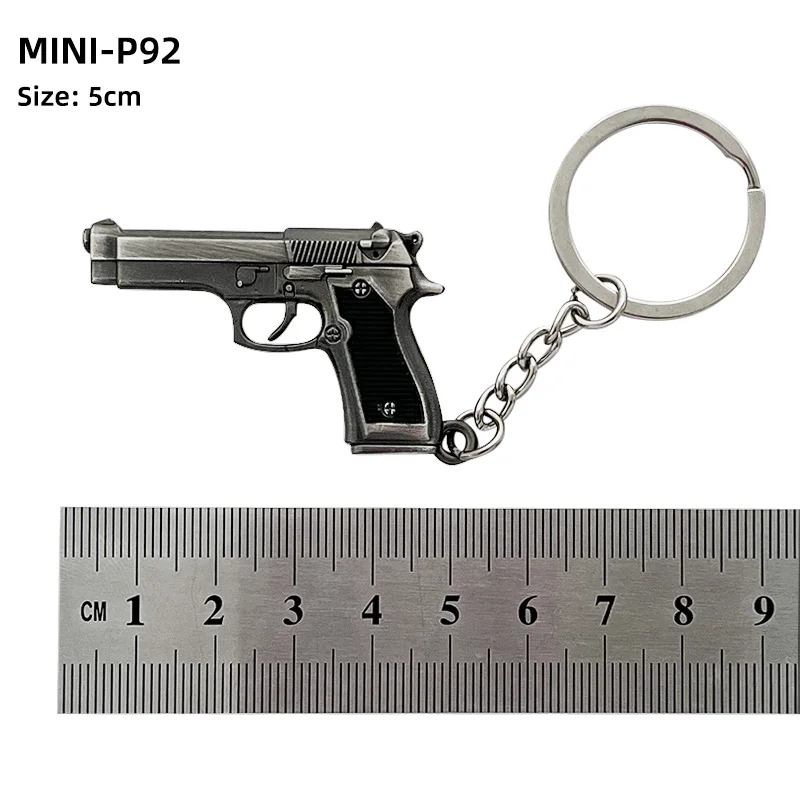 PUBG Game Keychain Weapon Pan Helmet Bulletproof Vest Gun Model Metal Pendant Chaveiro Backpack Car Key Holders