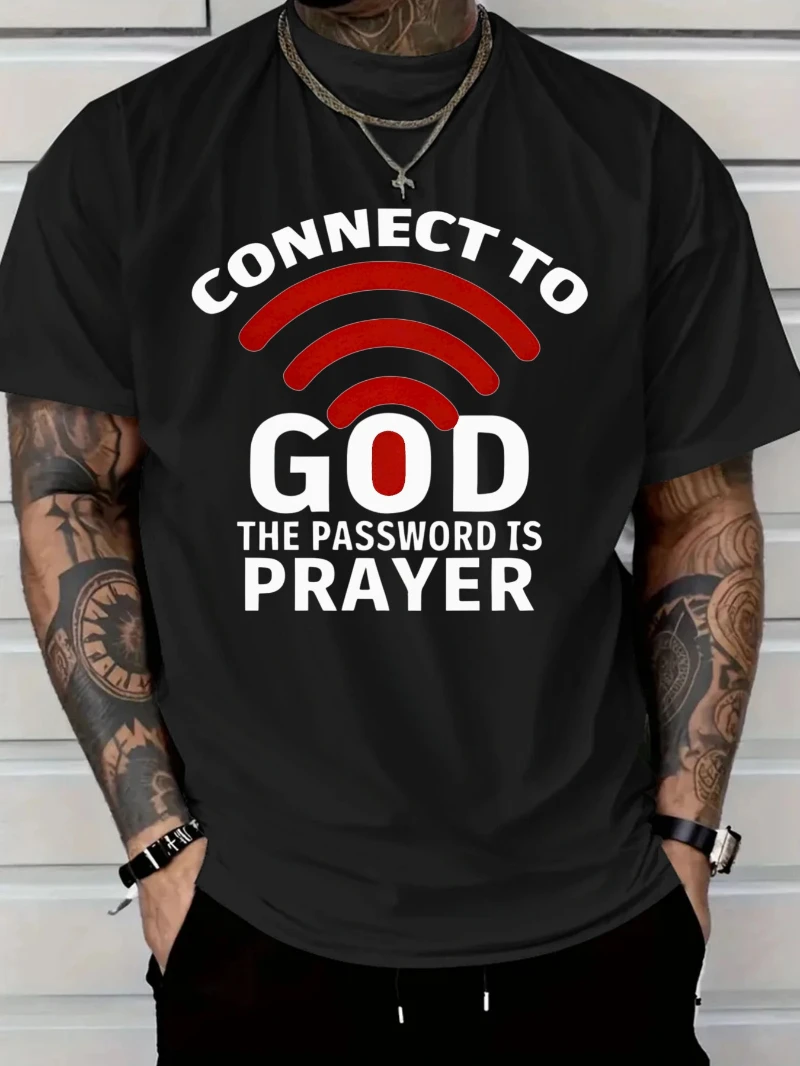 

Мужская футболка с рисунком God Wireless Faith Wireless Высококачественная роскошь для мужчин и женщин Топ Y2k 2025 Летняя горячая распродажа