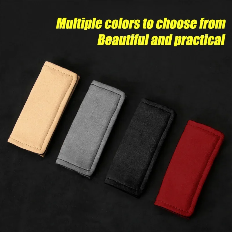 Car Roof Armrest Soft Suede Cover Auto Interior Pull Handle Gloves Protection Tools Ceiling Handle Protective Covers Accessories