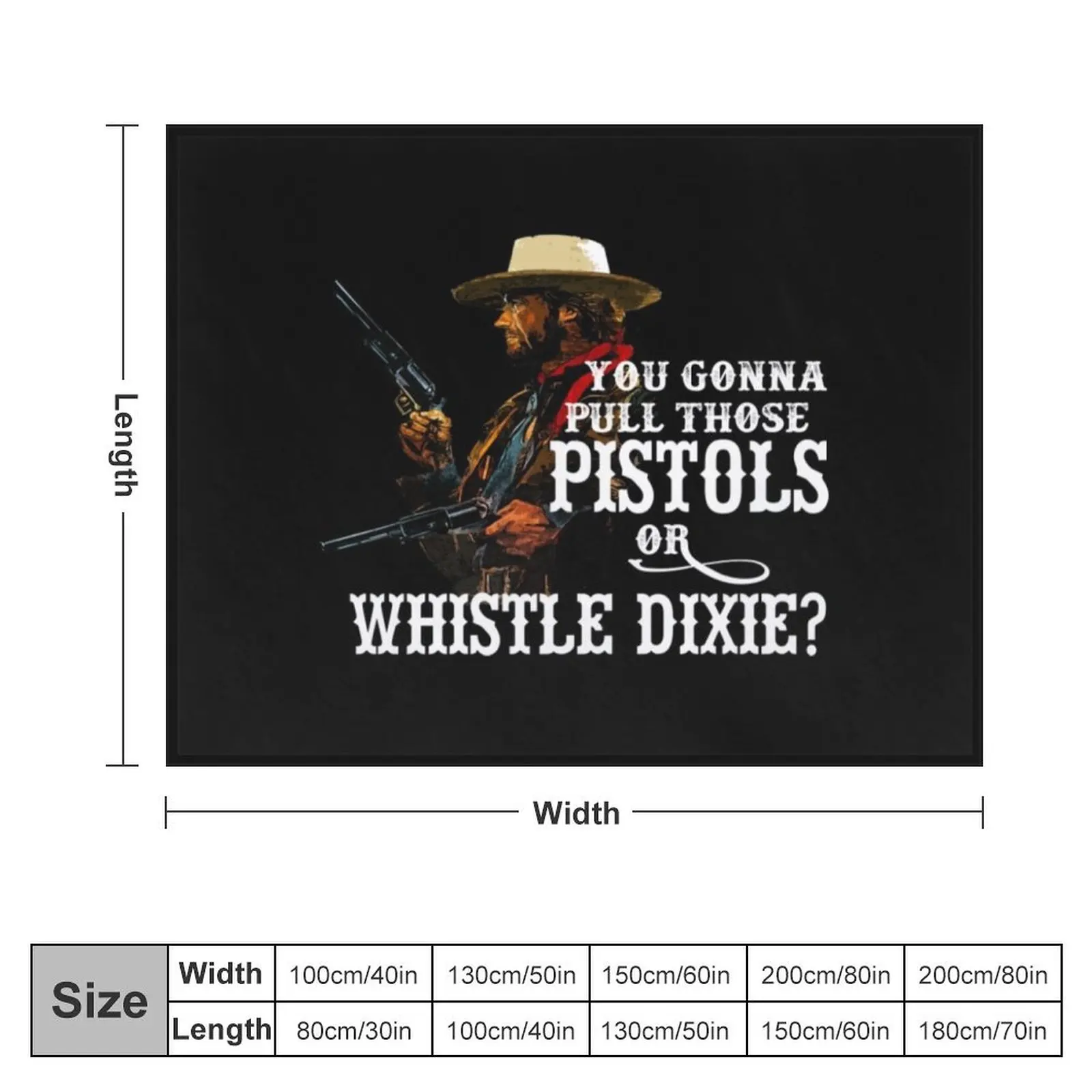 Josey Wales T-ShirtWhistle Dixie - from THE OUTLAW JOSEY WALES Throw Blanket Sofas Fashion Sofas Blankets