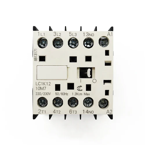 Imagen 2 del producto CJX2-K Mini contactor de CA carril Din 1P 1NO 1NC voltaje de bobina 220V 50/60Hz 6A 9A 12A