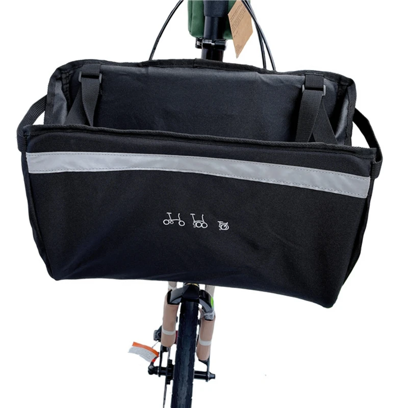 Bolsa frontal para bicicleta plegable, cesta para verduras, accesorios para bicicleta