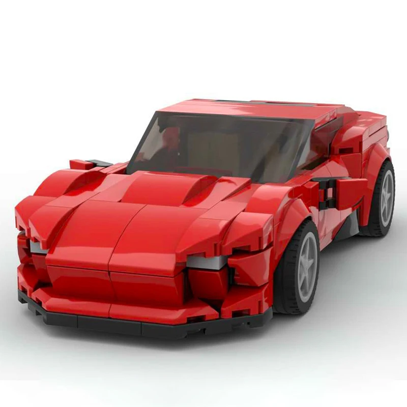 

256pcs MOC Prancing Horse Roma Red Speed City Champions Model Building Blocks Christmas Gifts Construction Toy Brick Kids DIY