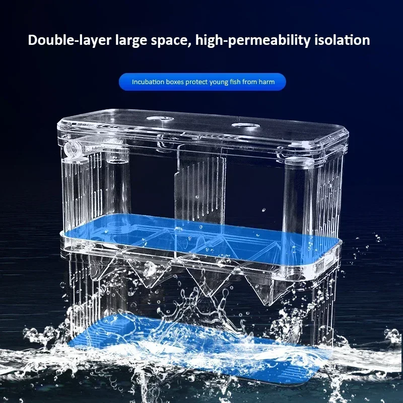 Fish Breeding Isolation Box Acrylic Divider for Aquarium Durable Betta Fish Baby Fish Clownfish Shrimp Aggressive Fishs Hatchery