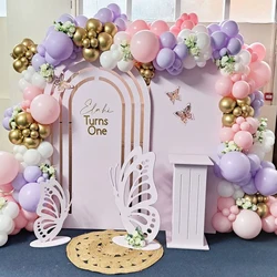 172pcs purple，pink，white，gold latex balloon arch set for birthdays，weddings，gender reveal，bachelorette party，family reunion