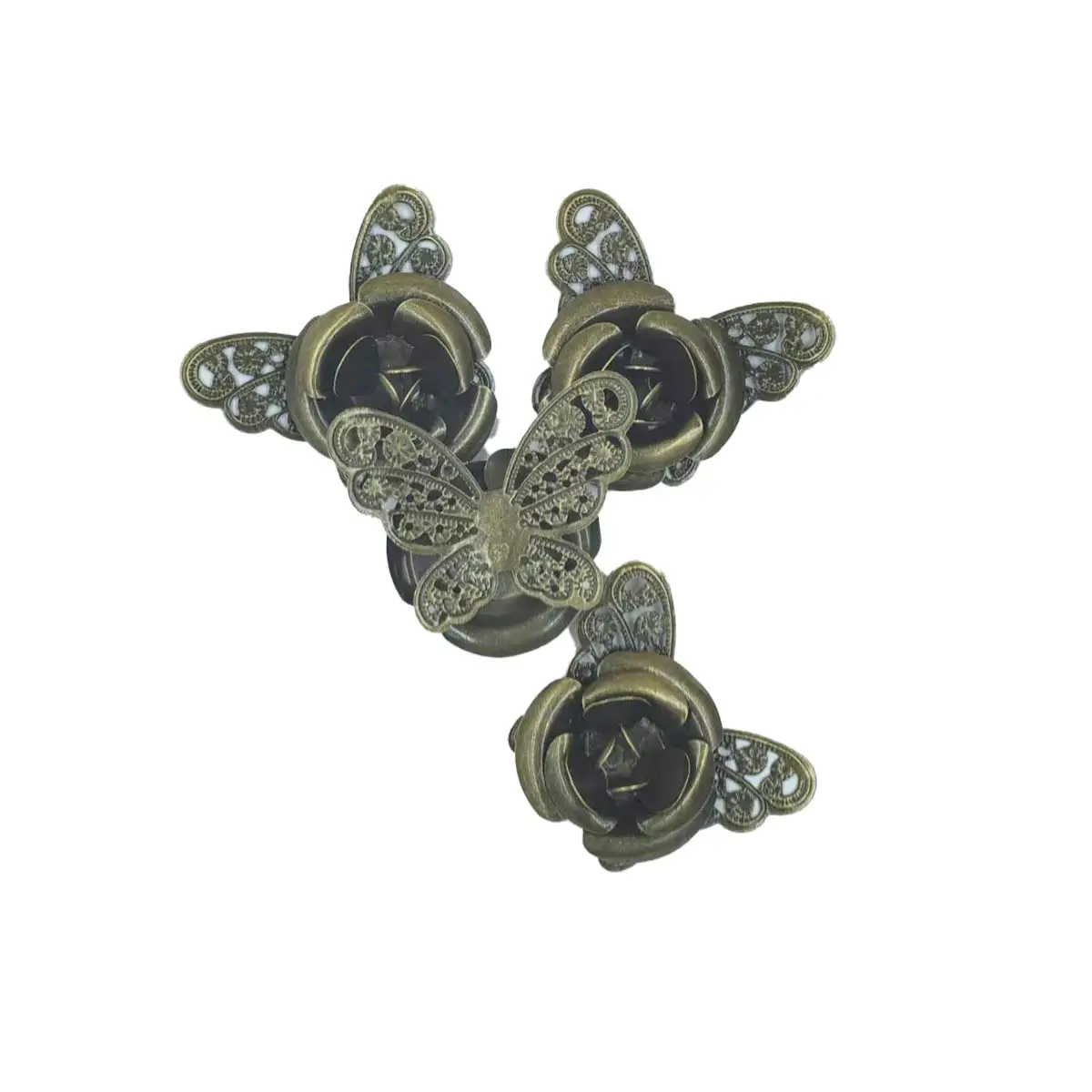 200PCS Charm Connectors Butterfly in Love with Flower Handmade Crafts Jewelry Decoration Accessories Wholesale DIY Material Bag