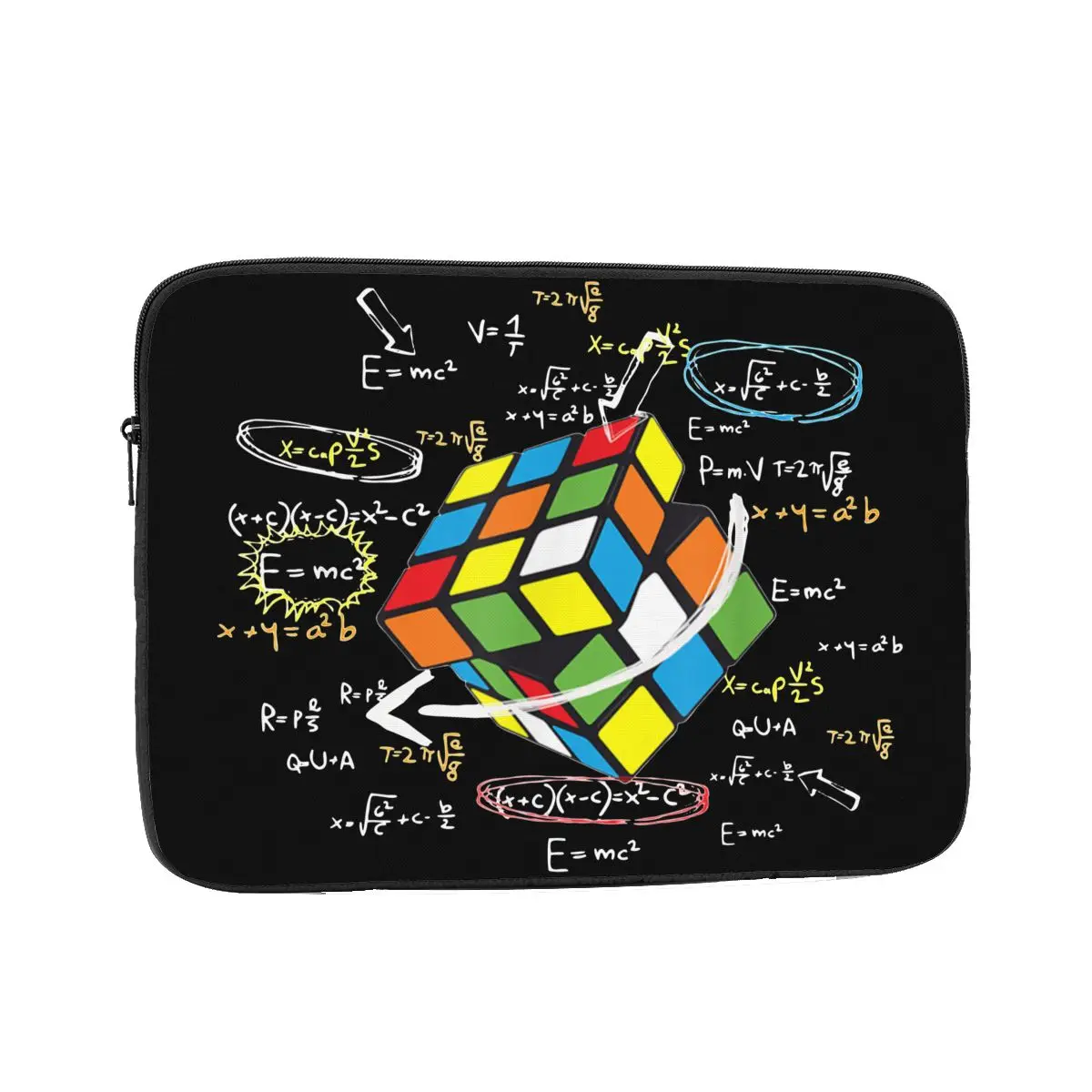 Math Rubik Rubics Player Cube Laptop Liner Sleeve 13 15 17 Inch Math Lovers Notebook Bag Case Shockproof Case Bag for Men Women