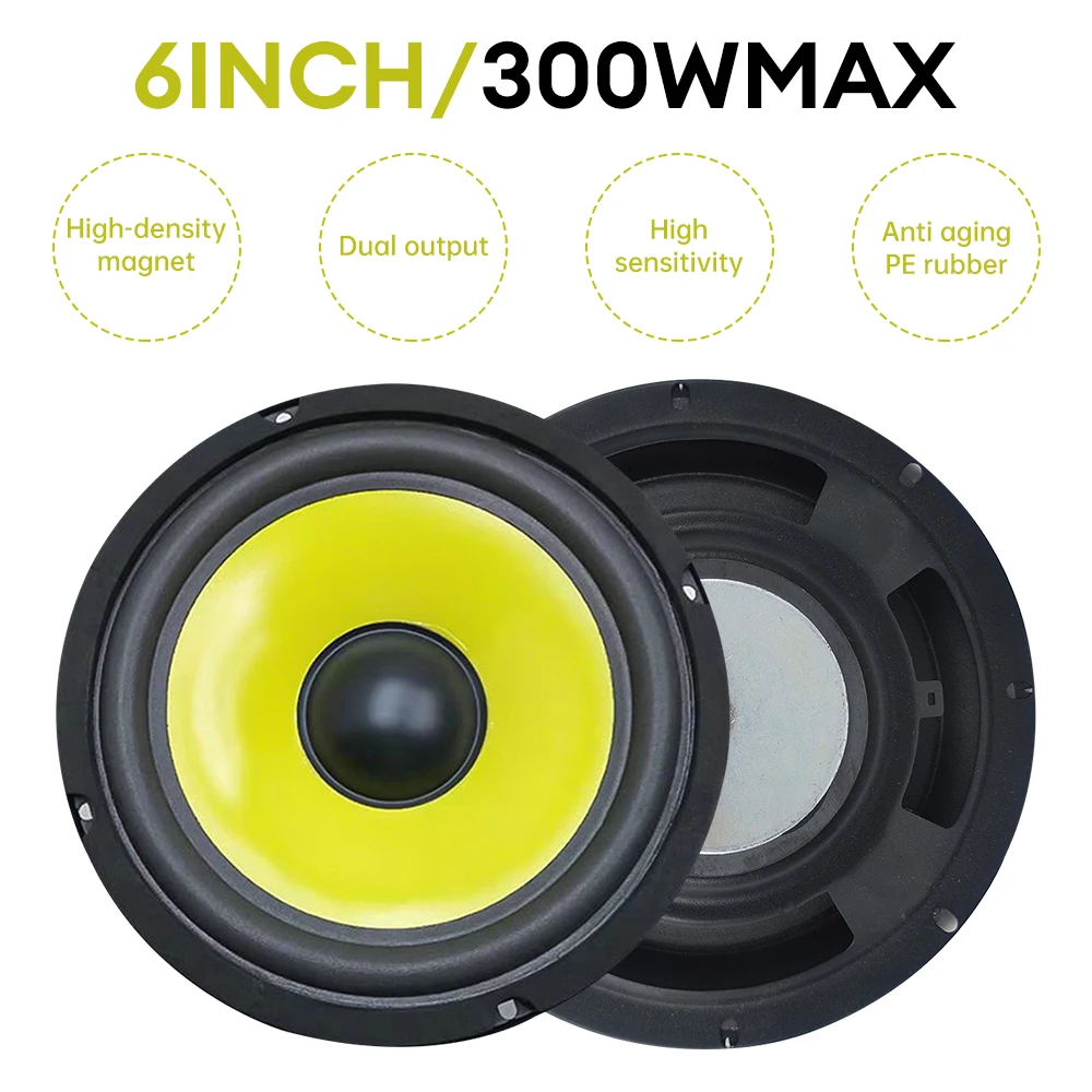 6 Inch 2-Way Full Range Frequency  Speaker Car Audios Accesorios Support Automotive Audio Music Stereo Speaker