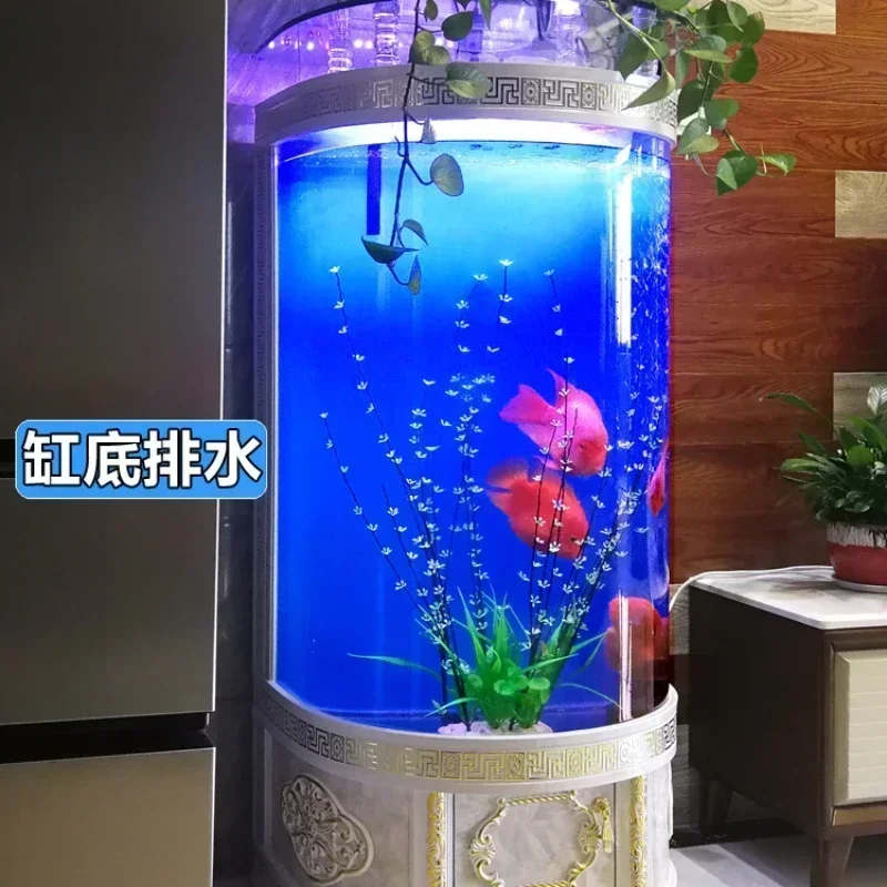 

Бытовой аквариум, небольшая смена воды, экологический супер белый стеклянный рыбный глобус