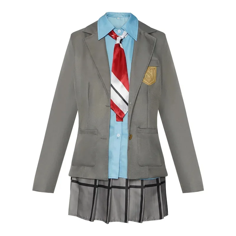 

Kaoru Miyazono COS Costume April Is Your Lie Full Anime Performance Costume Stage Play Uniform Free Socks