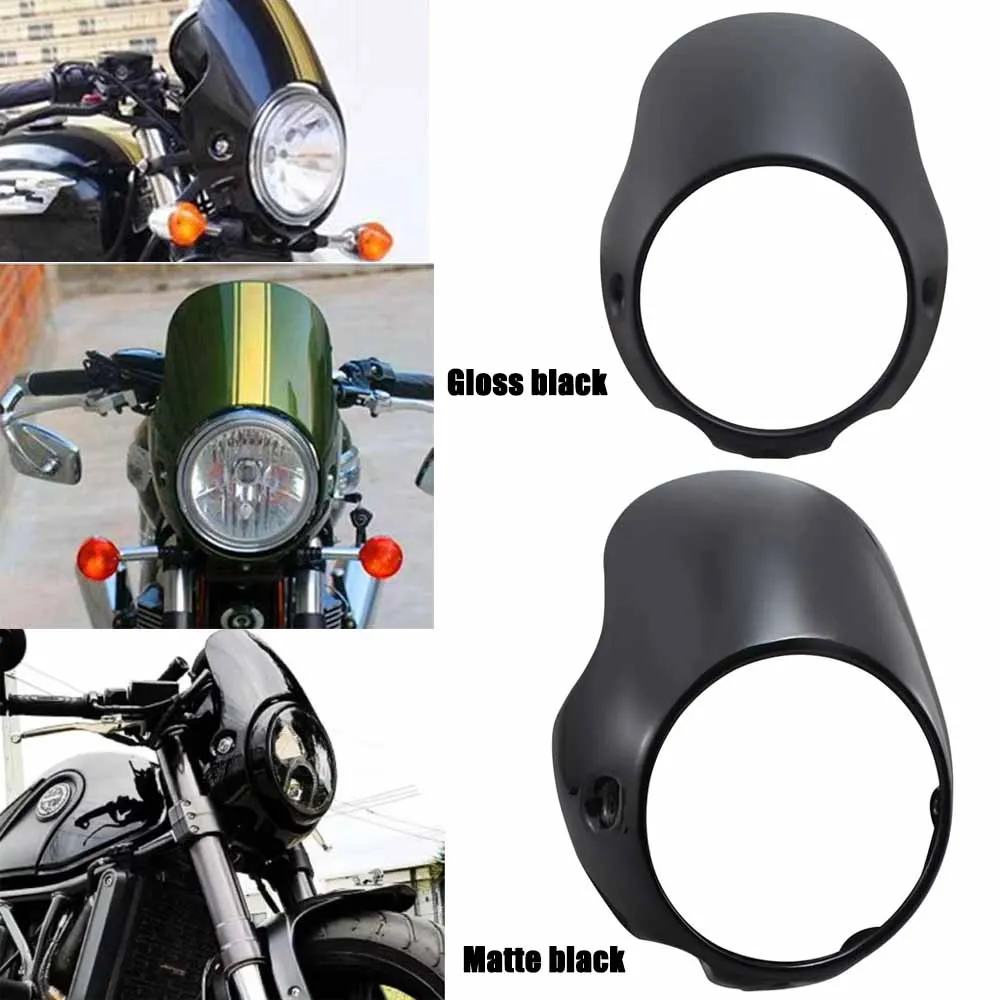 

Motorcycle Front Head Windshield Motorcycle Headlight Fairing Flyscreen Surround Classic Black For Honda CB150 R Ducati Monster