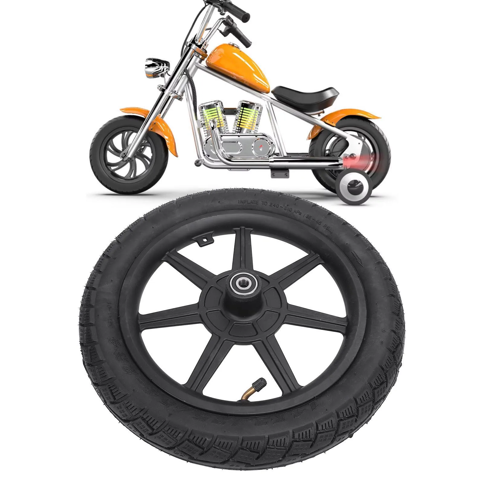 

Electric Bike Tire 14×2.125/54-254 Wheel Rim Tires Rubber with Inner Tube for Electric Scooter Bicycle Tricycle