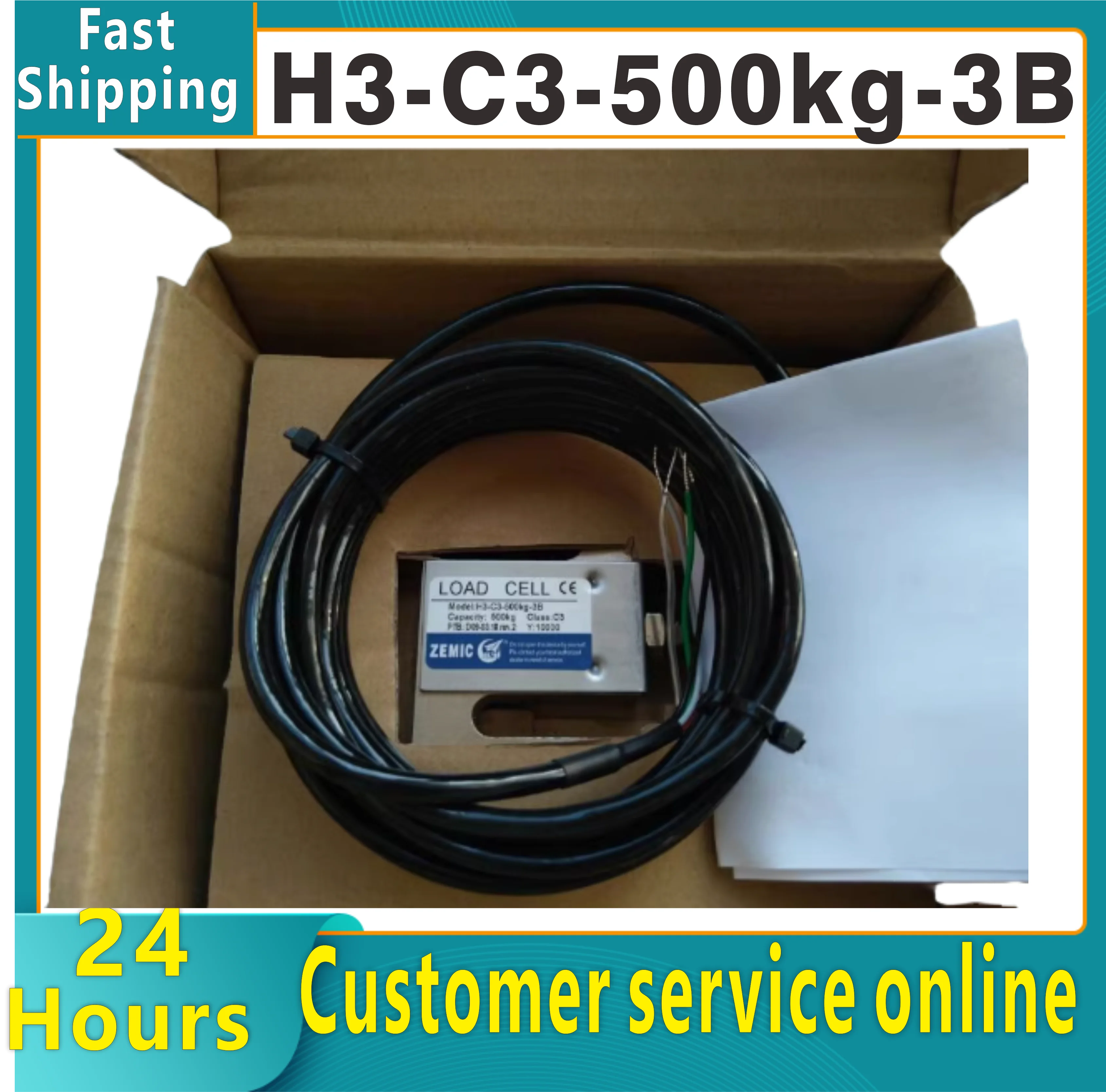 H3-C3-500KG-3B ZEMIC weighing sensor S-type tension sensor weighing sensor 50KG 100KG 200KG 500KG