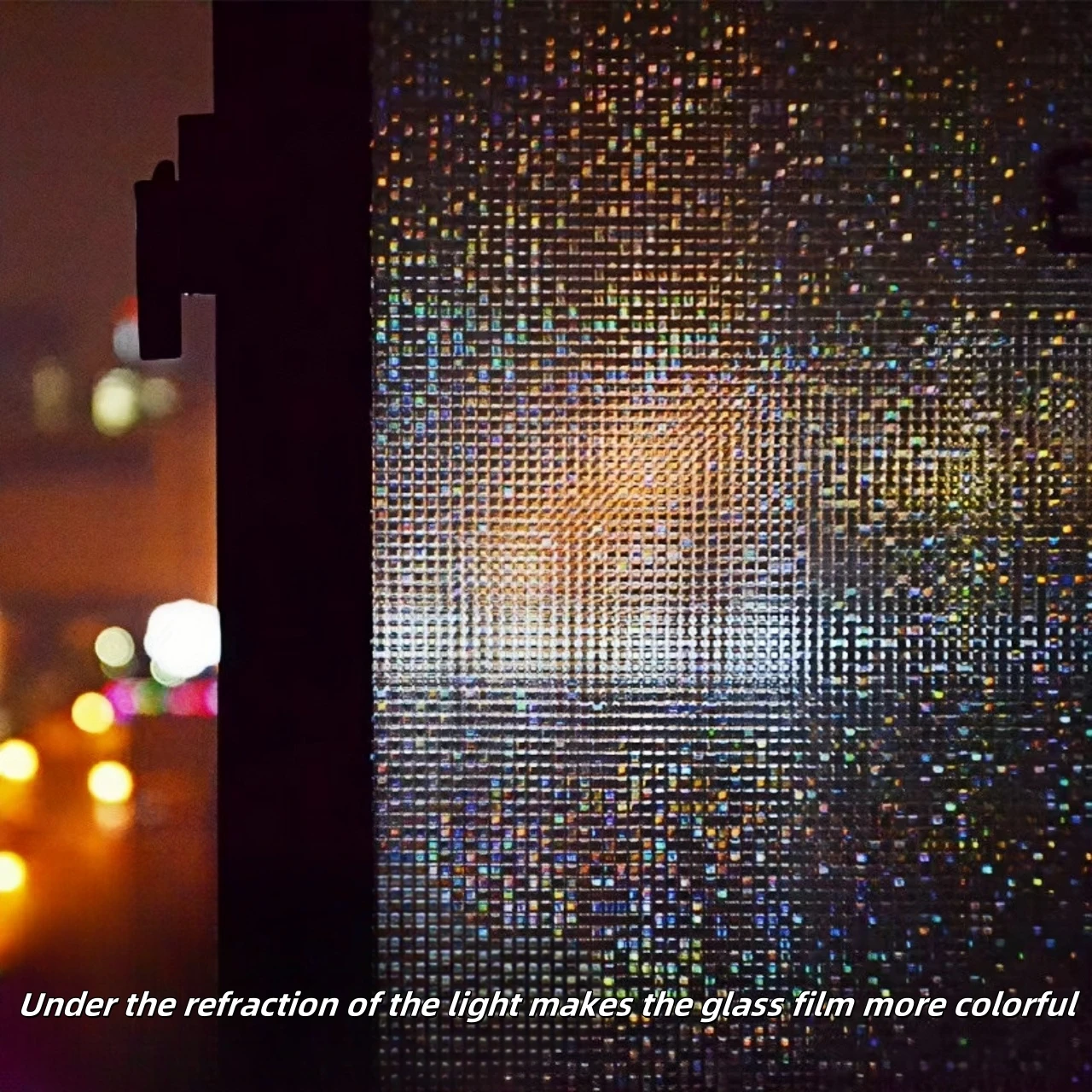 3D Laser Mosaic Glass Stickers, Window Privacy Glass Film, Electrostatic Adsorption Glass Window Film, Suitable for Kitchens, Bathrooms, Bedrooms,