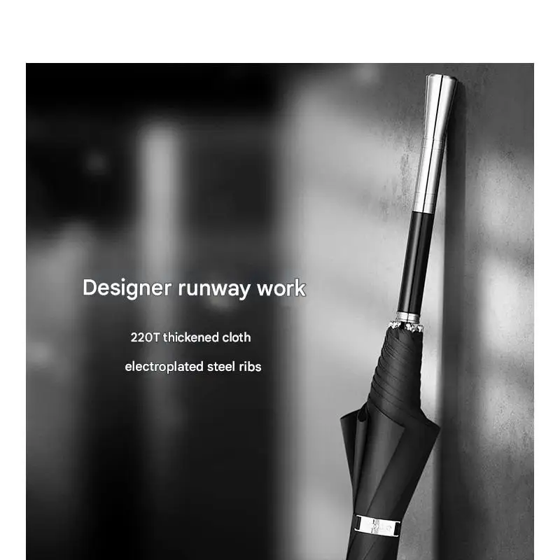 Straight Pole 8 Bone Gentleman Umbrella Storm-resistant Raindproof UV-proof Extra-large Advertising Business Gift Umbrella