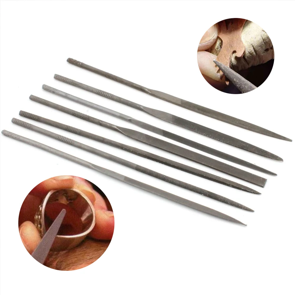 High Carbon Steel Needle File for Metal Wood Glass Stone Carving 140mm 200mm Gold Silver Shaping Files Jewelry Tools