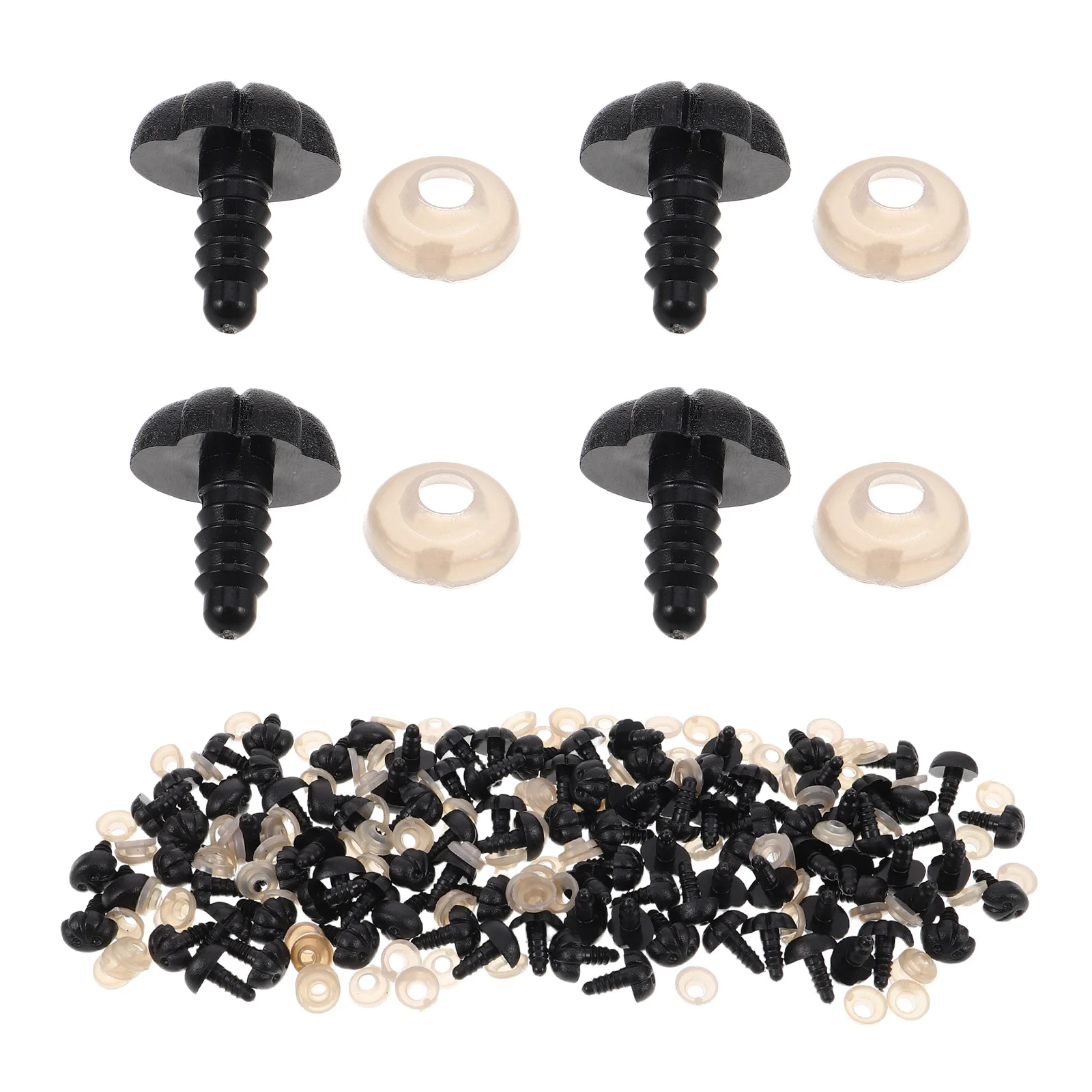 

100 компл., вязаный крючком безопасный пластиковый нос для собаки с шайбами для проектов мягких животных своими руками, нос животных для изготовления