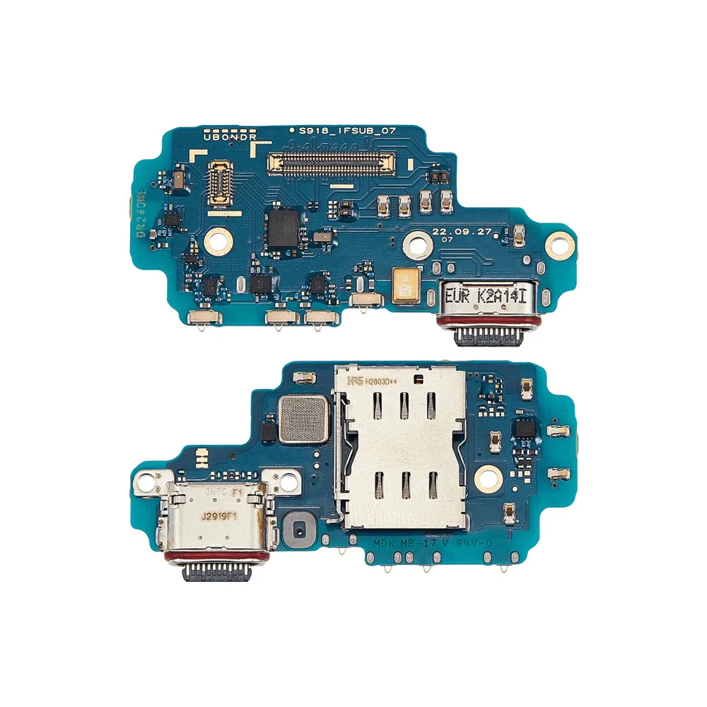 Oryginalna płytka portu ładowania z czytnikiem kart SIM do Samsung Galaxy S23 Ultra SM-S918B, zamiennik płytki portu ładowania — zdjęcie produktu 7