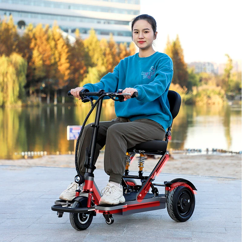 

Portable Lightweight 3 Wheel Long Distance Travel Mobility Scooter for Elders - Easy to Carry Ideal for Traveling