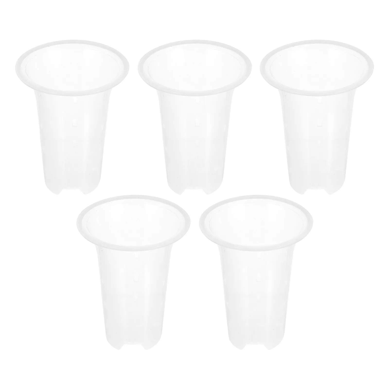 5Pcs Thicken Orchid Planting Pots Heavy Duty Plastic Gardening Pots with Moisture Absorption Bottom for Healthy Root Growth