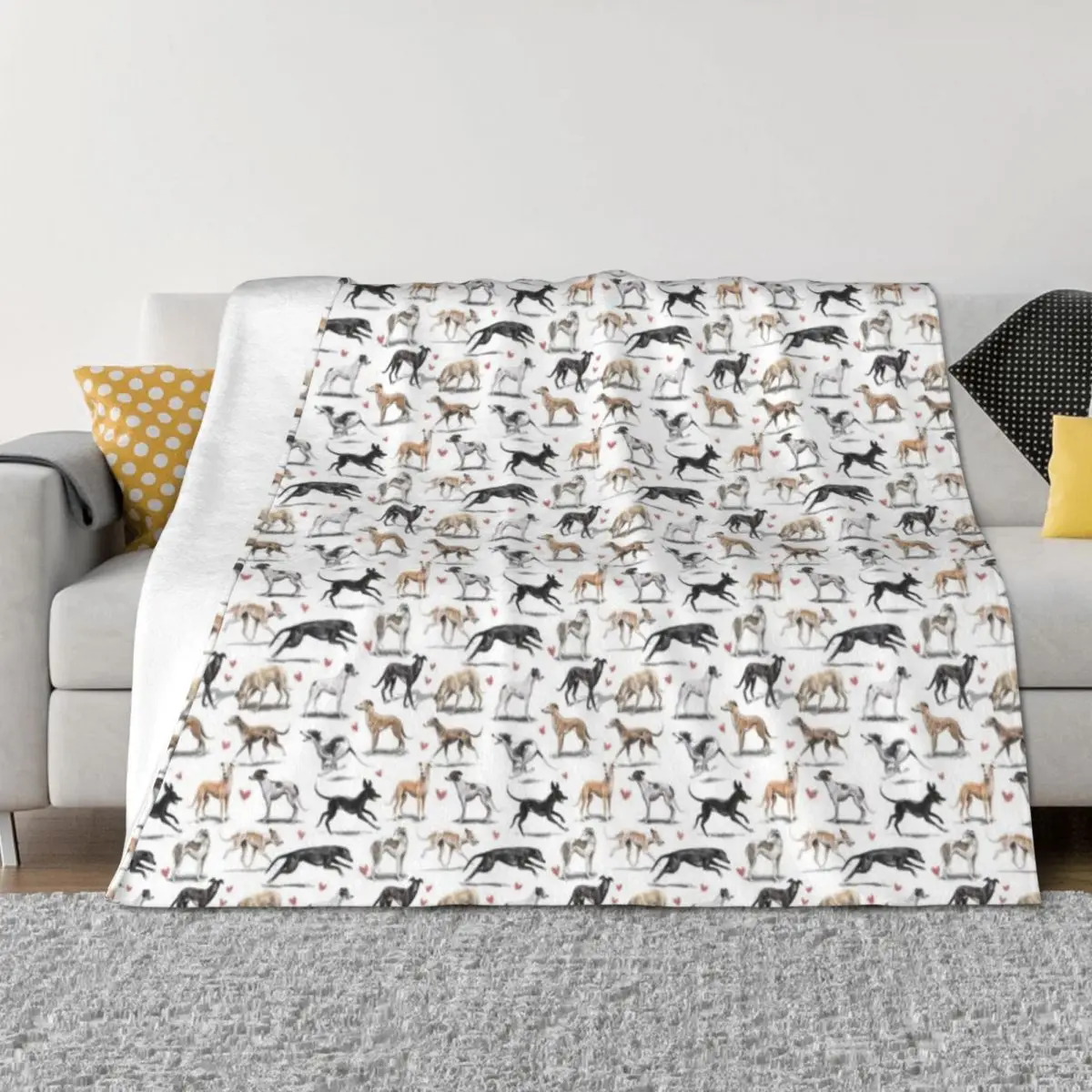 

Greyhounds Throw Blanket Fashion Sofas Travel Multi-Purpose Extra Large Throw Blankets