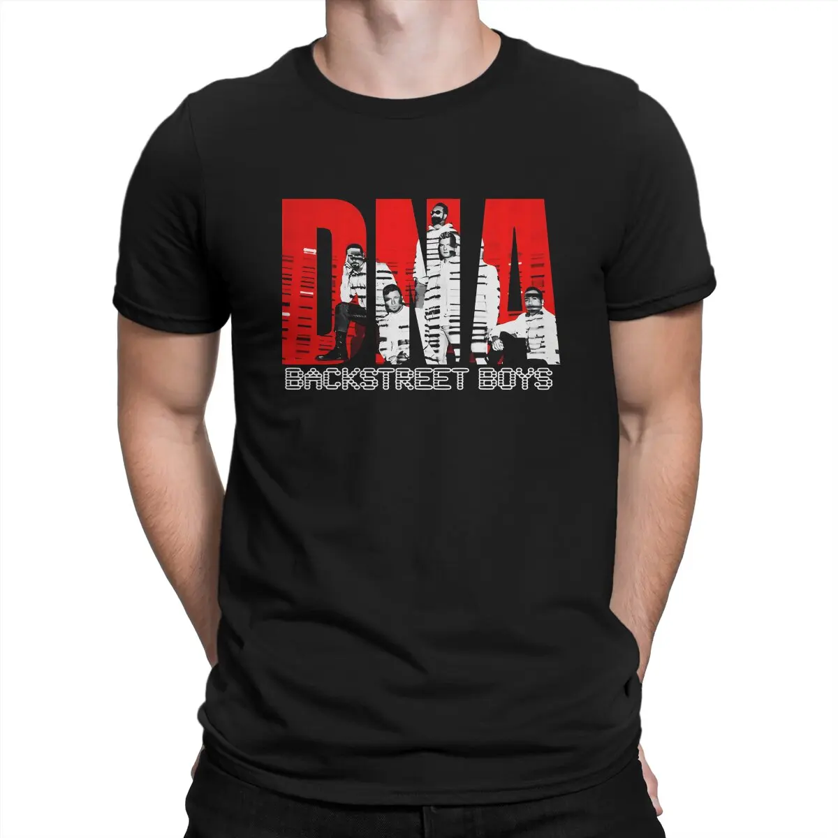 

Funny DNA T-Shirts Men Round Neck 100% Cotton T Shirts Backstreet Boys Short Sleeve Tees Gift Idea Tops