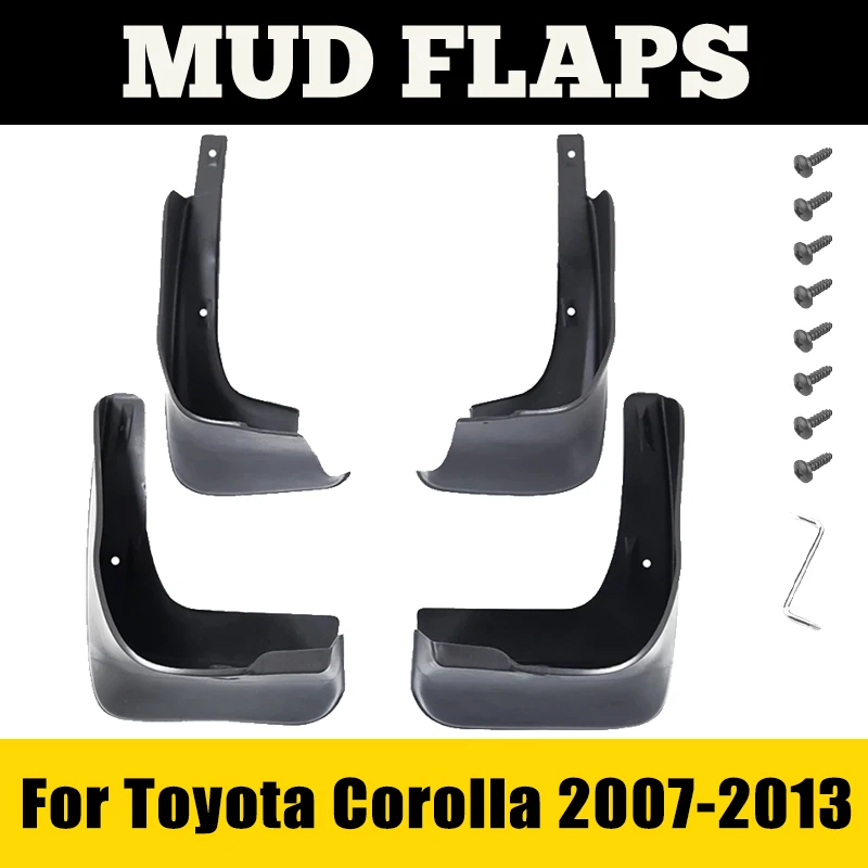 

Mudguard For Toyota Corolla Altis E140 E150 2007-2013 2008 Fender Baffle Mudflap Mud Guard Splash Flaps Car Accessories Auto ABS