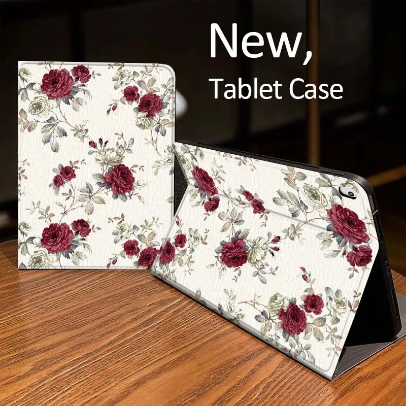 

Blue Floral Bird Pattern For iPad Pro mini Air 1 2 4 3 5 6 7 8gen 9gen 11 M2 M3 M4 6th 7th 10th 11th Gen 2025 Tablet Case