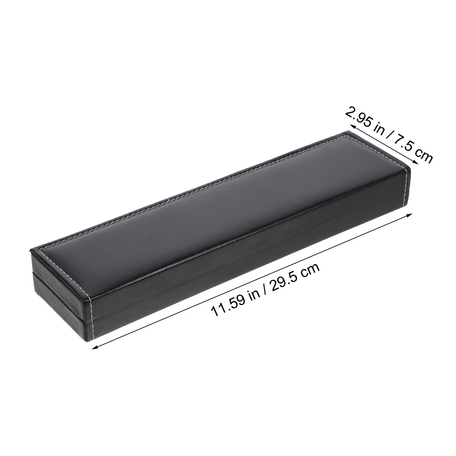 

Pu Rectangle Watch Box Organizer Single Dustproof Storage Holder Gift Case For Men Women Strong Tension Resistant Watch