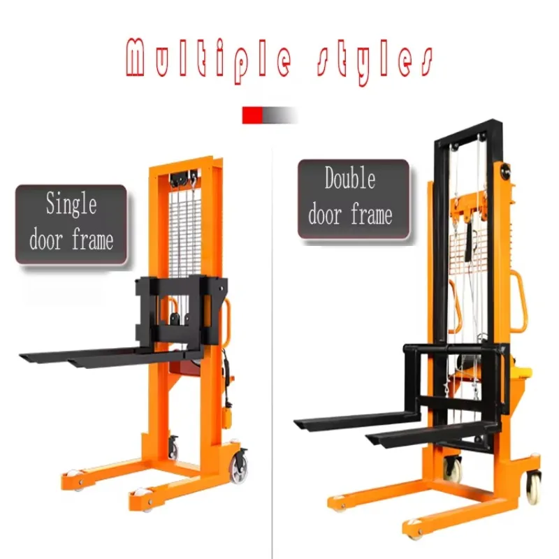 For W 1000/2000/3000KG Factory Stacker Hoist Portable Stacker Hoist Narrow Electric Pallet Forklift Stacker