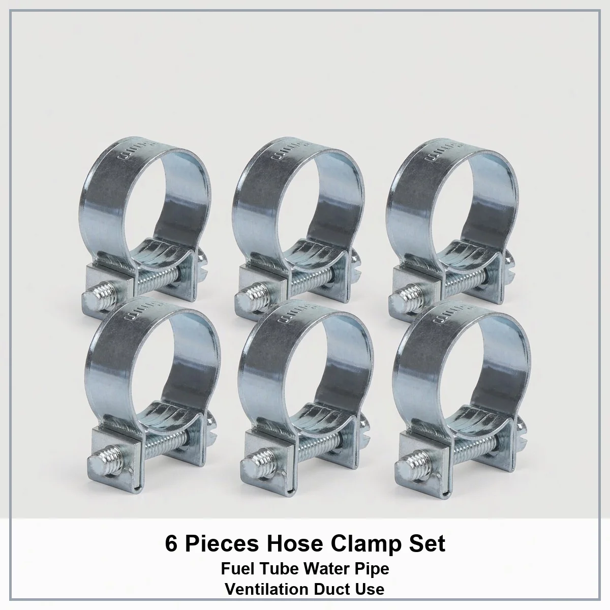 Mini Hose Clamps Carbon Steel Galvanized Adjustable Worm Gear Fuel Tube Water Pipe Ventilation Clips 8-20mm Fasteners