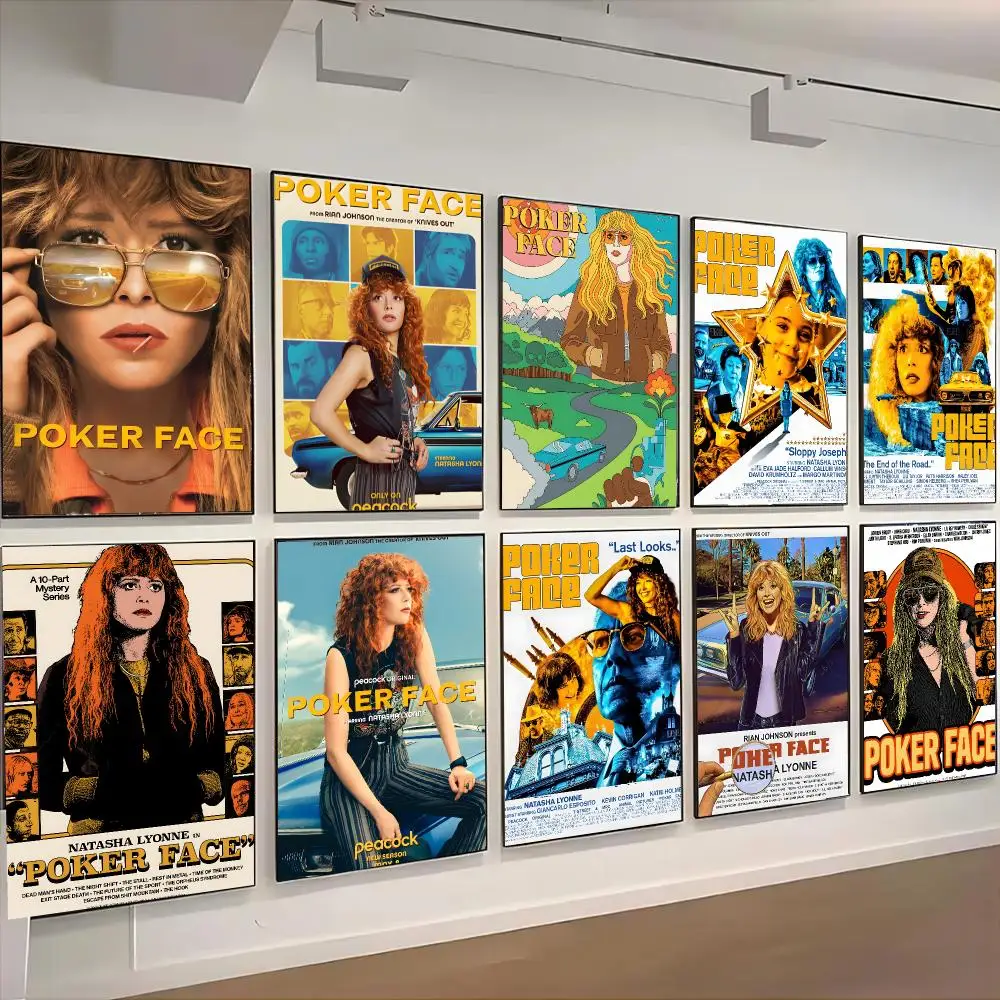 Poker Face TV Series Mystery Detective Poster Self-adhesive Advanced Aesthetic Printing Paper WallArt for Living Room Home Decor
