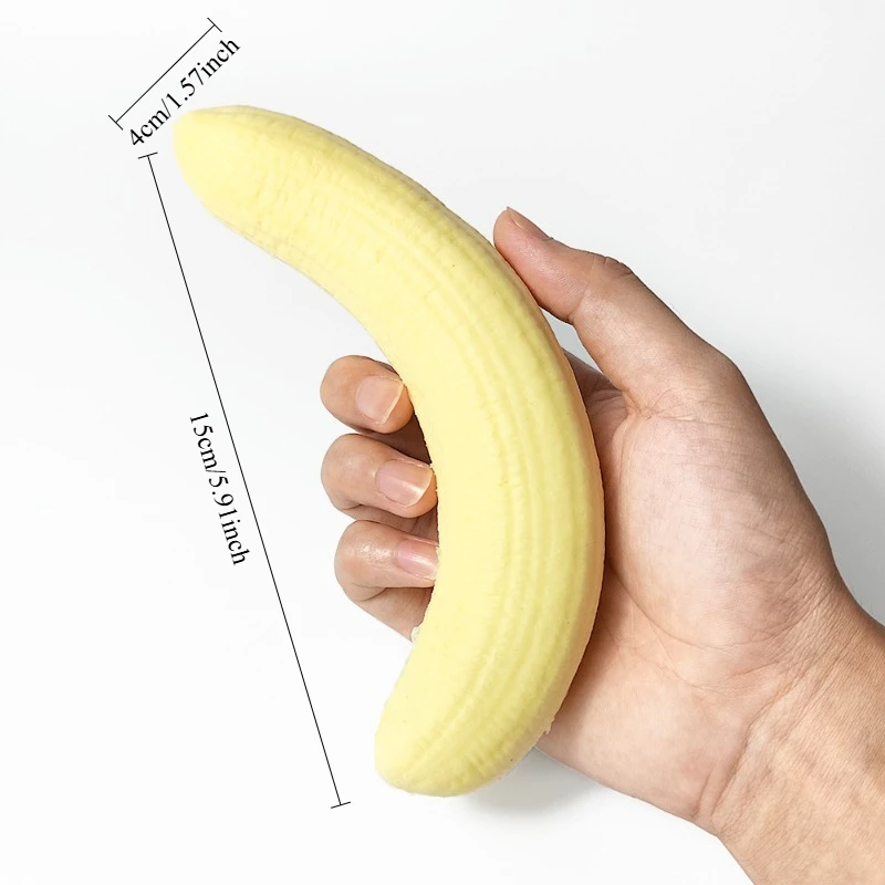 Super Soft Banana Squishy Toy Slow Rising Yellow Banana Flesh Rebound Squeeze Toy Anti Stress Release Ball Hand Relax Gifts