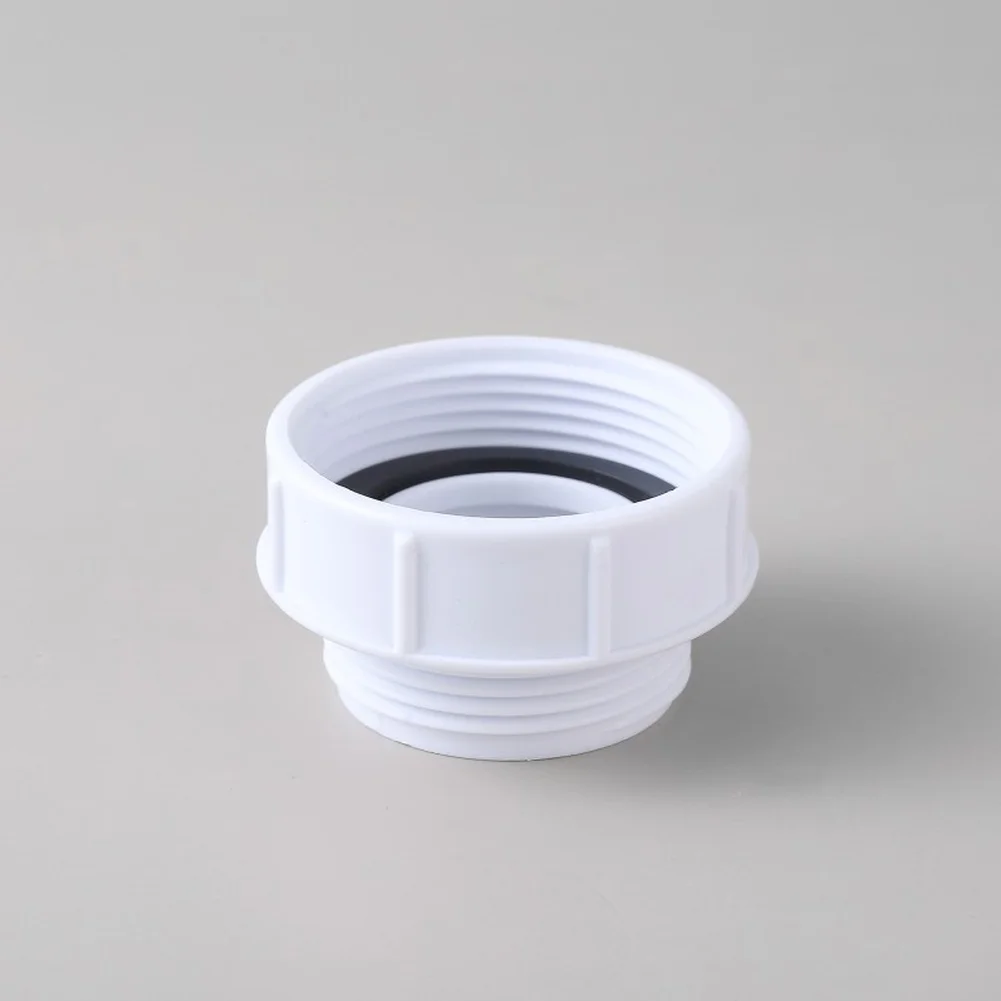 Space saving sink drain reducer made of PP material converting 1-1/2 inch to 1-1/4 inch for use in compact plumbing layouts