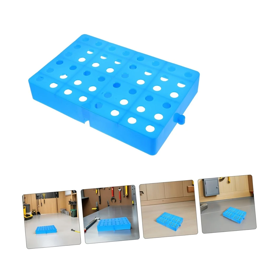 

Пластиковые поддоны B08B-Blue Grid, 2 шт., для хранения, с вентиляцией, сверхпрочные, промышленные платформы