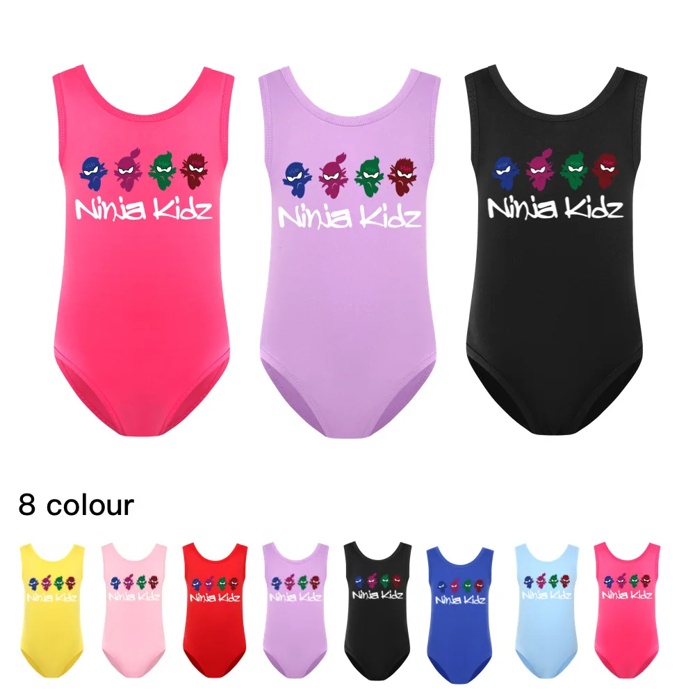 

NINJA KIDZ Swimwear Kids Beach Wear One Piece Sleeveless Swimming Toddler Baby Girls Cartoon Swimsuit Bathing Suits