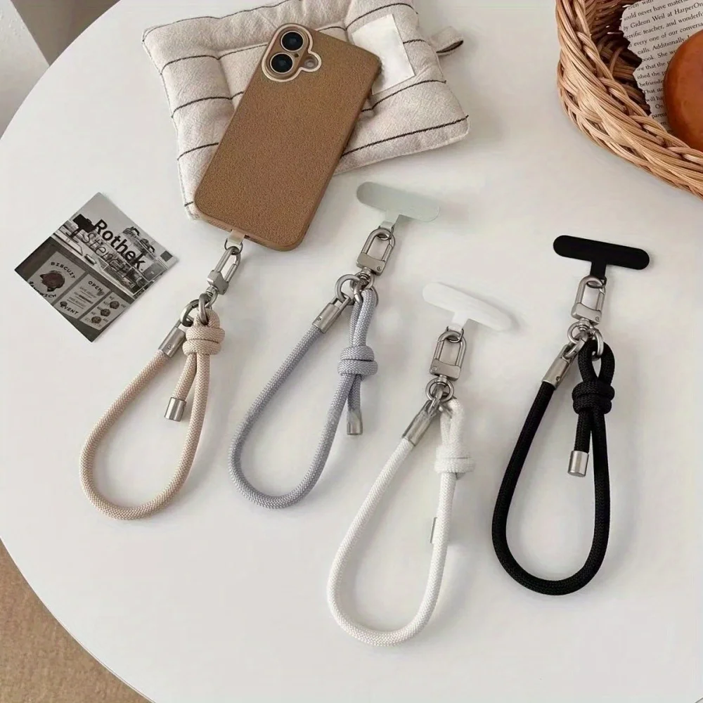 

[3A42] Adjustable wrist, mobile phone lanyard, black and white gray, advanced sense hand rope, high-end metal buckle